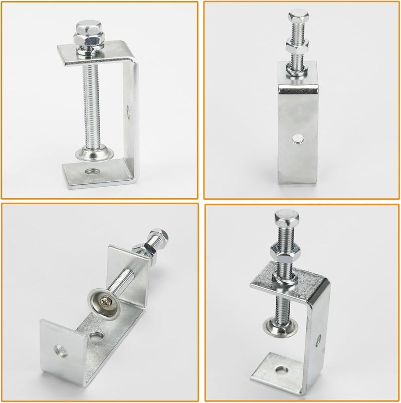 Pioleackflew 6 Pack Stainless Steel C Clamp - 2 9/16 Inch Small C Clamp Set, Heavy Duty Metal C Clamps Mini Tiger G-Clamp Adjustable U Clamps with Stable Wide Jaw Opening for Fixed Woodworking and Welding Mounting - Image 5